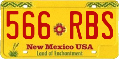NM license plate 566RBS