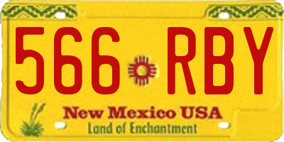 NM license plate 566RBY