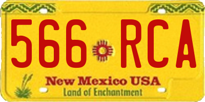 NM license plate 566RCA