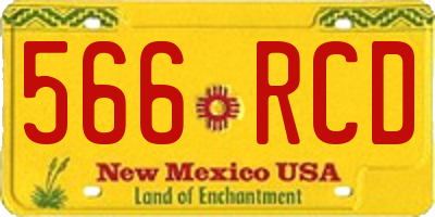 NM license plate 566RCD