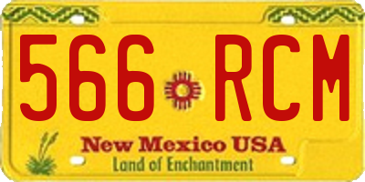 NM license plate 566RCM