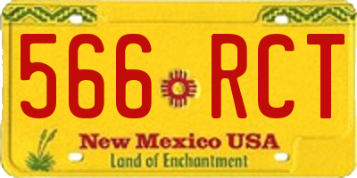 NM license plate 566RCT