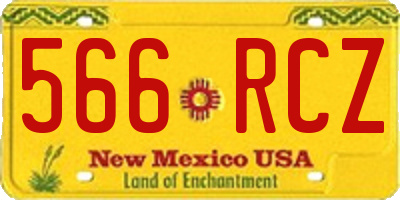 NM license plate 566RCZ