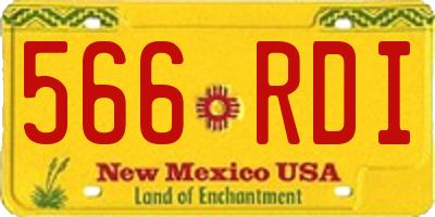 NM license plate 566RDI