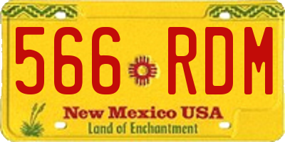 NM license plate 566RDM