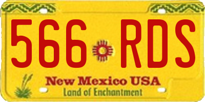 NM license plate 566RDS