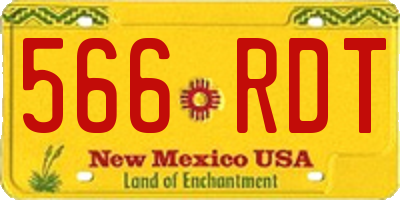 NM license plate 566RDT