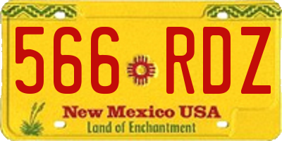 NM license plate 566RDZ