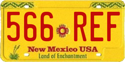 NM license plate 566REF
