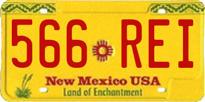 NM license plate 566REI