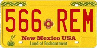 NM license plate 566REM