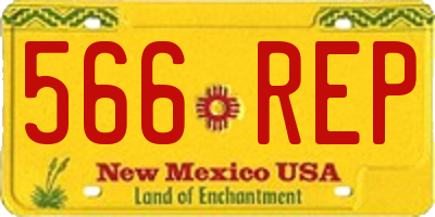 NM license plate 566REP