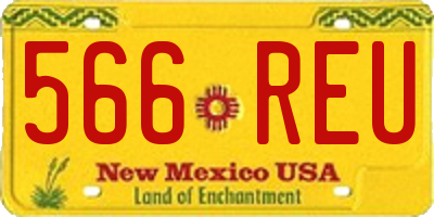 NM license plate 566REU