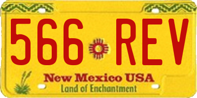 NM license plate 566REV