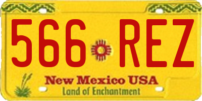 NM license plate 566REZ