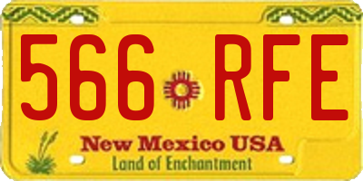 NM license plate 566RFE