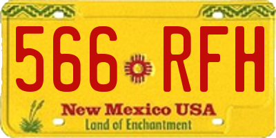NM license plate 566RFH