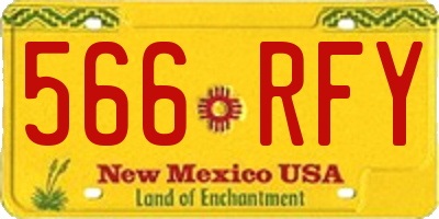 NM license plate 566RFY
