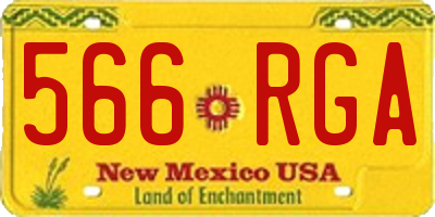 NM license plate 566RGA