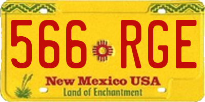 NM license plate 566RGE
