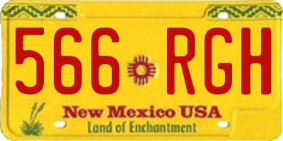 NM license plate 566RGH
