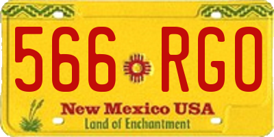 NM license plate 566RGO