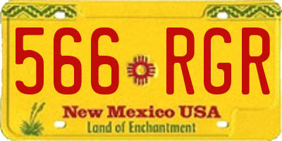 NM license plate 566RGR