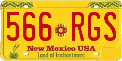 NM license plate 566RGS