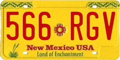 NM license plate 566RGV