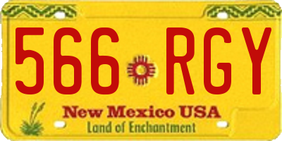 NM license plate 566RGY