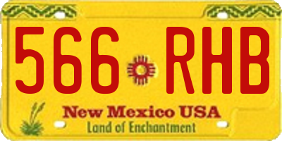 NM license plate 566RHB
