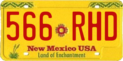 NM license plate 566RHD