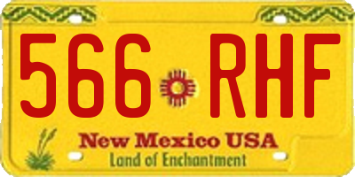 NM license plate 566RHF