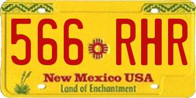 NM license plate 566RHR