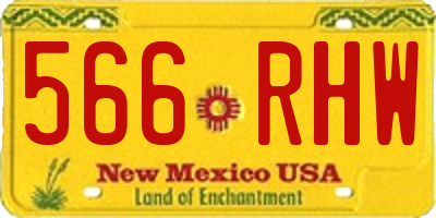 NM license plate 566RHW