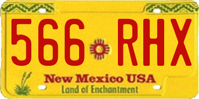 NM license plate 566RHX