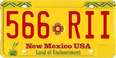 NM license plate 566RII