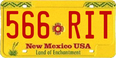 NM license plate 566RIT