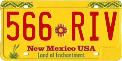 NM license plate 566RIV
