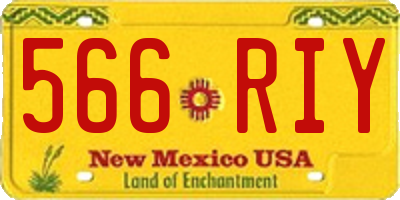 NM license plate 566RIY