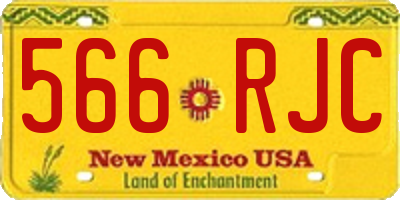 NM license plate 566RJC