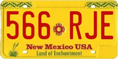 NM license plate 566RJE