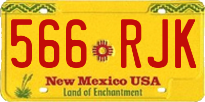 NM license plate 566RJK