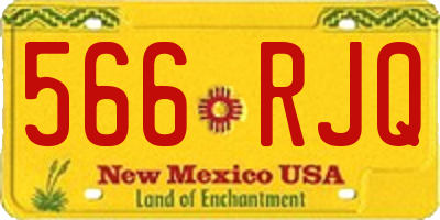 NM license plate 566RJQ