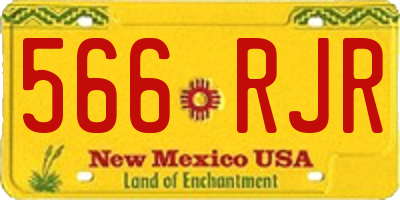 NM license plate 566RJR