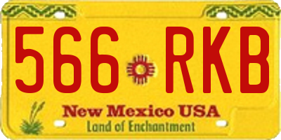 NM license plate 566RKB