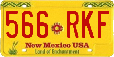 NM license plate 566RKF