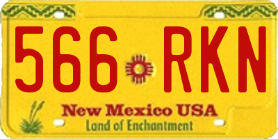 NM license plate 566RKN