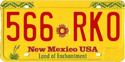 NM license plate 566RKO