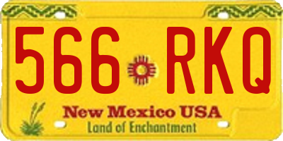 NM license plate 566RKQ